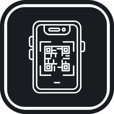 mobil tarama simgesi, vektör illüstrasyonu