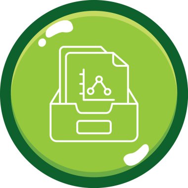 belge dizin simgesi. Web için basit belge dizin vektör simgeleri çizimi