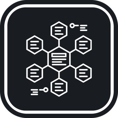 Düz bir şekilde DNA molekül vektör simgesi.