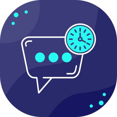 Basit vektör simgesi, konuşma baloncuğunun çizimi