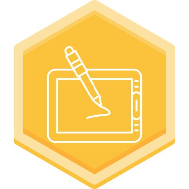 Beyaz arkaplanda bir kalem simgesinin vektör çizimi