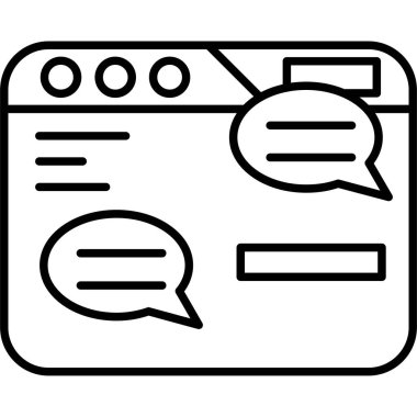 Web sohbet mesajı simgesi, özet biçimi