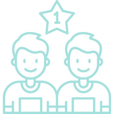 en iyi arkadaşlar simge vektör illüstrasyonu