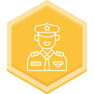 Polis rozeti. Basit illüstrasyon