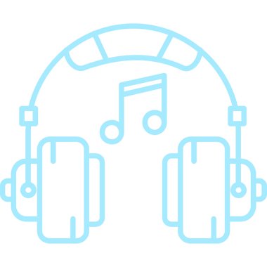 kulaklık simgesi vektör illüstrasyonu