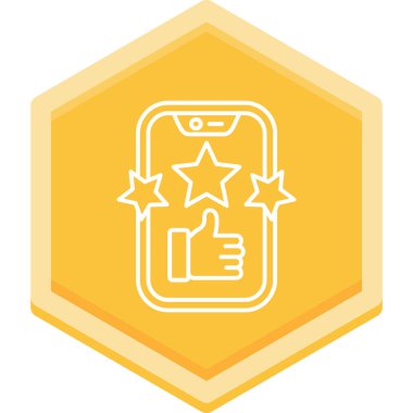 Reyting. Web simgesi basit illüstrasyon