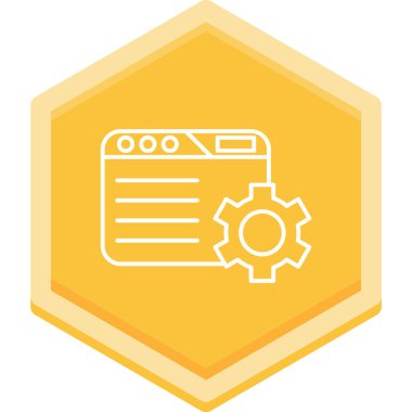 Web ayarı simgesi, vektör illüstrasyonu