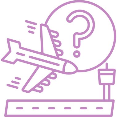 uçak ikonu vektör illüstrasyonu