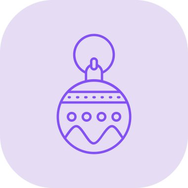 Noel topu ikonu vektör illüstrasyonu