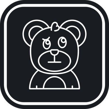 Ayı simgesi vektör illüstrasyonu