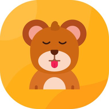 Ayı. Web simgesi basit illüstrasyon