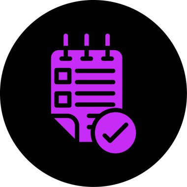 Kontrol listesi. Web simgesi basit illüstrasyon