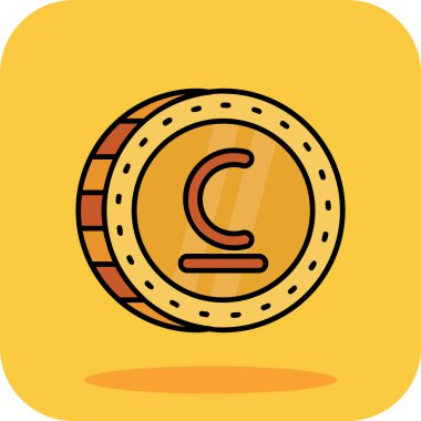 Bozuk Para Simgesi Moda Biçiminde İzole Arkaplan