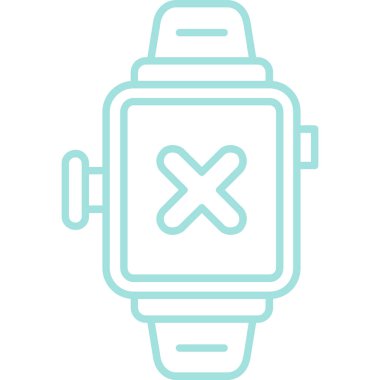 smartwatch simgesi, basit vektör illüstrasyonu