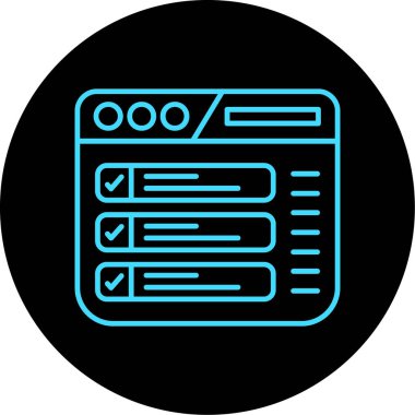 Kontrol listesi. Web simgesi basit illüstrasyon