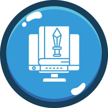 bilgisayar ekranı simgesi, vektör illüstrasyonu