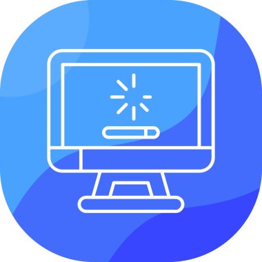 Dizüstü bilgisayar simgesi vektör çizimi