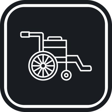 Tekerlekli. Web simgesi basit illüstrasyon