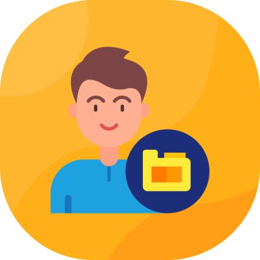 Adam kart simgesini düz şekilde tutuyor