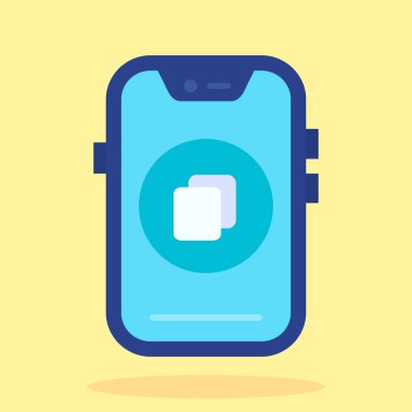 Akıllı saati olan akıllı bir telefon. düz dizayn.