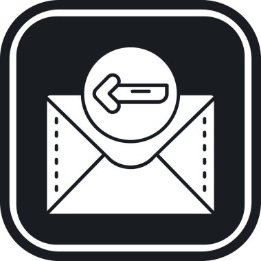 Sol ok simgesi vektör illüstrasyonu