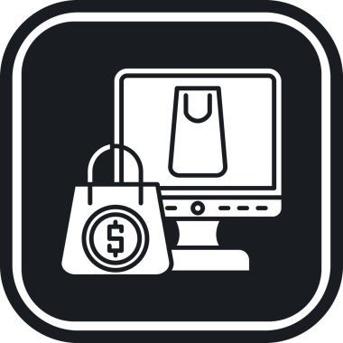 çanta çanta ecommerce alışveriş simgesi ana hat biçiminde