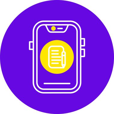 Cep telefonu simgesi, vektör illüstrasyonu