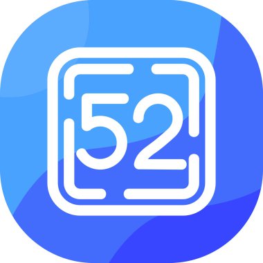 Düz biçimli 5 numaralı simge beyaz arkaplanda izole. 4 numaralı sembol