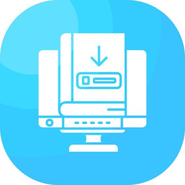 Monitör. Web simgesi basit illüstrasyon