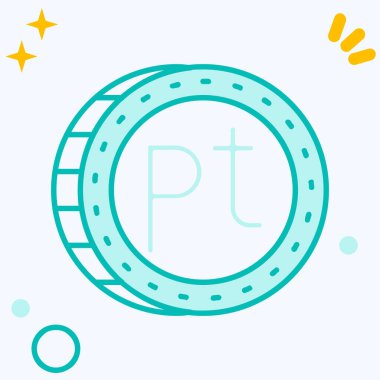 Sikke vektör simgesi modern basit tasarım