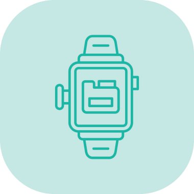 Akıllı saat. Web simgesi basit illüstrasyon