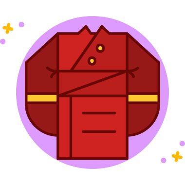 Kırmızı kurdeleli kırmızı noel hediye kutusunun vektör çizimi