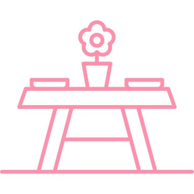 masa simgesi vektör illüstrasyonu