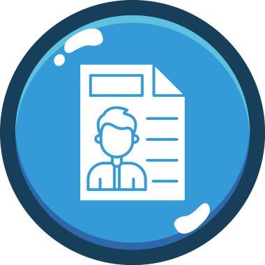 Bir erkek simgesi ile bir belgenin vektör illüstrasyonu