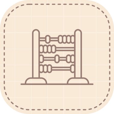 abacus ikon vektör illüstrasyonu