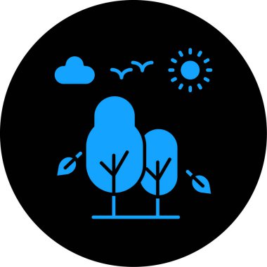 ağaç simgesi vektör illüstrasyonu