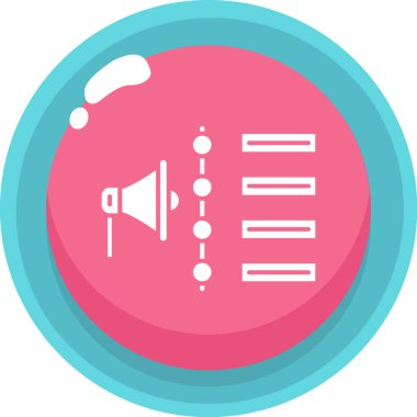 Konuşmacı. Web simgesi basit illüstrasyon