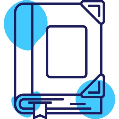 Kitap. Web simgesi basit illüstrasyon