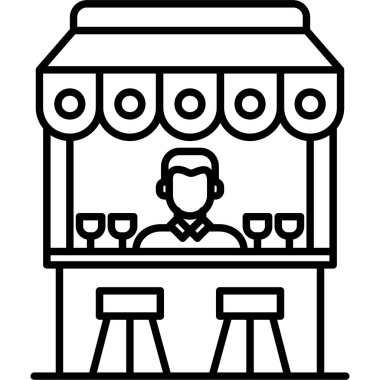 Kahve dükkanı. Web simgesi