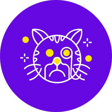 Kedi. Web simgesi basit illüstrasyon