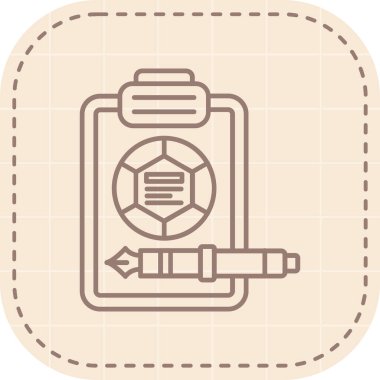 Bir pano simgesinin vektör illüstrasyonu