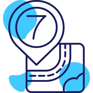 Harita gezinme konumu simgesi doldurulmuş dış hat biçimi