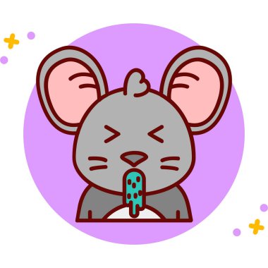 Şirin fare ikonu. hayvan çizimi.