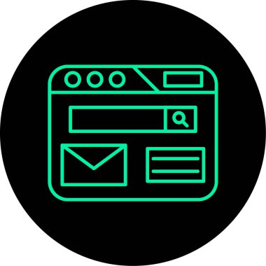 vektör lcd simgesi illüstrasyonu