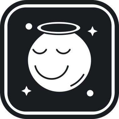 Mutlu yüz simgesi, vektör çizimi