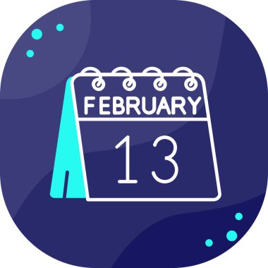 17 Şubat takvim simgesi, vektör illüstrasyonu