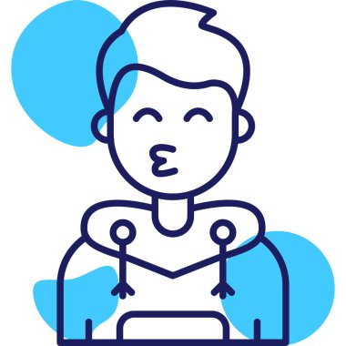 erkek avatar simgesi vektör illüstrasyonu