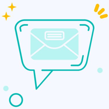 İleti simgesi tasarım vektörü