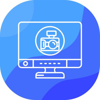 Bilgisayar. Web simgesi basit illüstrasyon