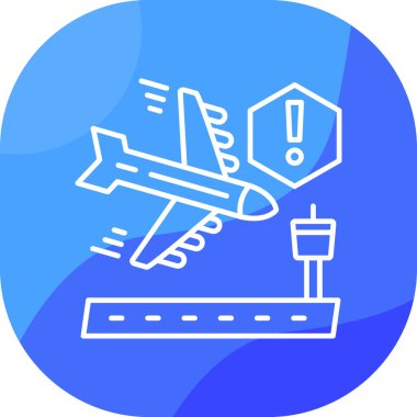 Uçak havaalanı uçak simgesi - taslak biçimi